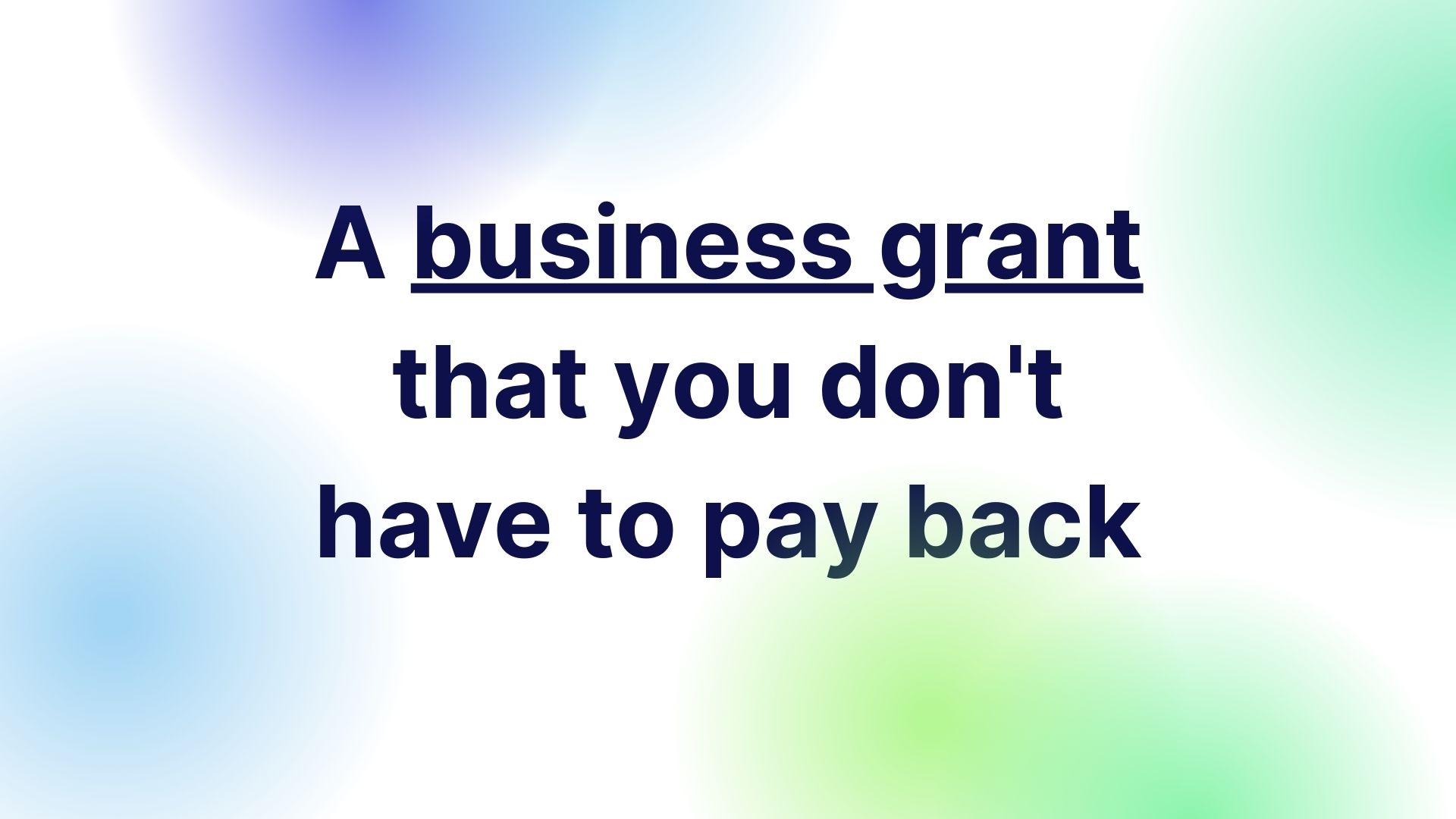 business grant